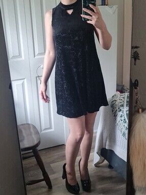 Black Velvet Keyhole Dress